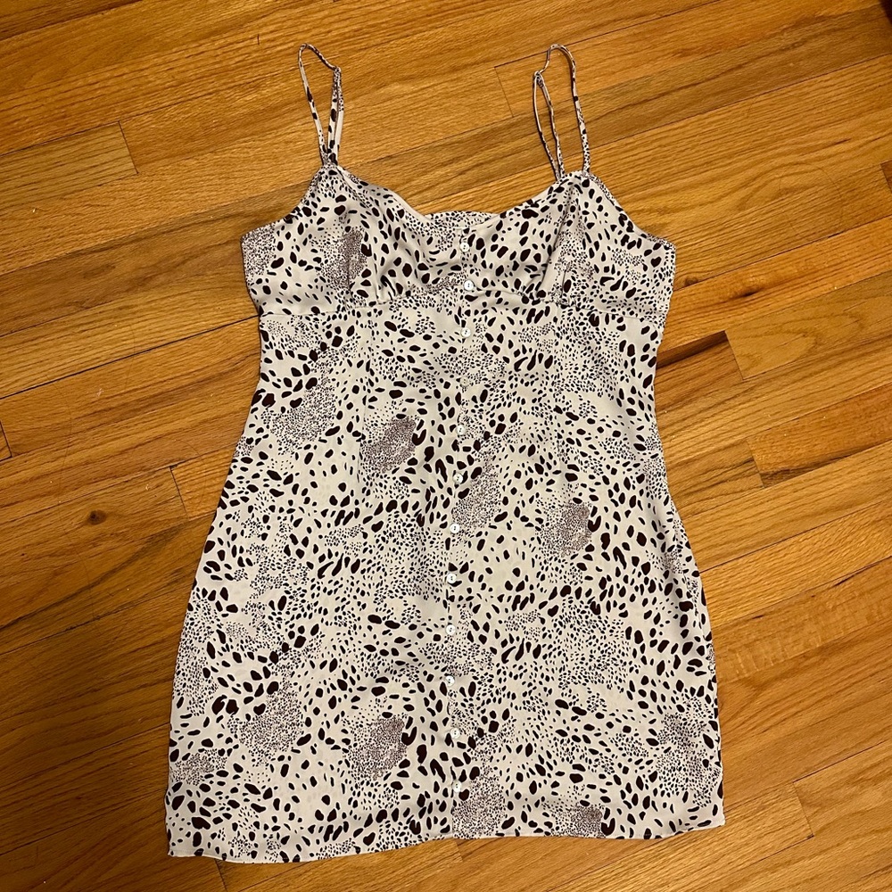 Wilfred silk pattern mini dress